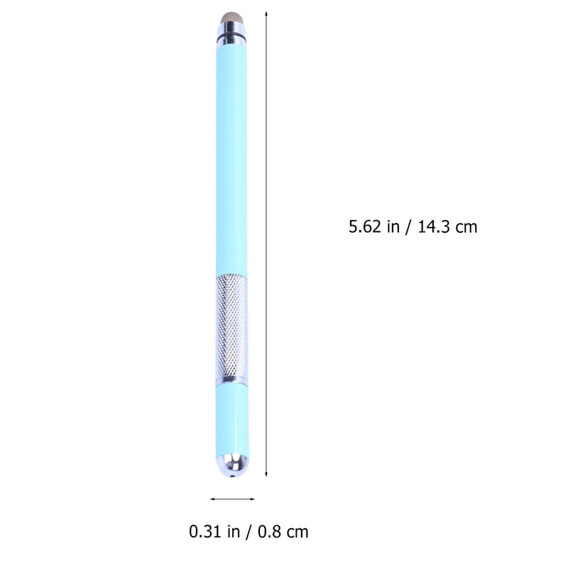 Universal Double End Capacitive Stylus Metal Touch Screen Disc Phones Pens for Tablets Handwriting Laptops (Blue) - Image 2