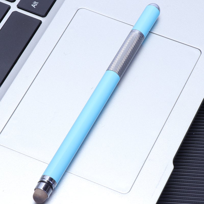 Universal Double End Capacitive Stylus Metal Touch Screen Disc Phones Pens for Tablets Handwriting Laptops (Blue) - Image 3