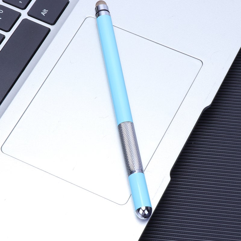 Universal Double End Capacitive Stylus Metal Touch Screen Disc Phones Pens for Tablets Handwriting Laptops (Blue) - Image 4