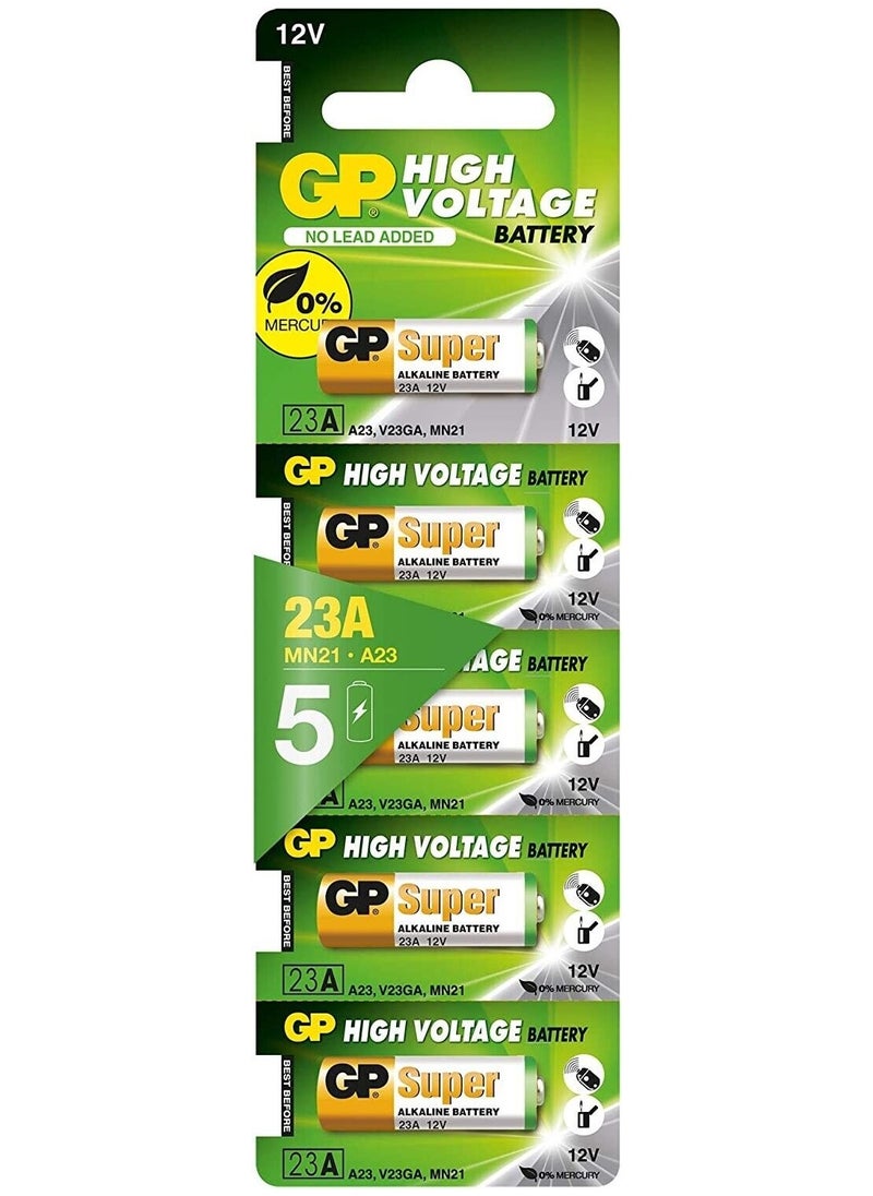 5-Pieces GP Super 23A High Voltage 12V Alkaline Batteries - pzsku/ZE17D84CEABB5A7460C17Z/45/_/1707830200/7eb99cee-019a-4c0b-9c01-44645655c9a6