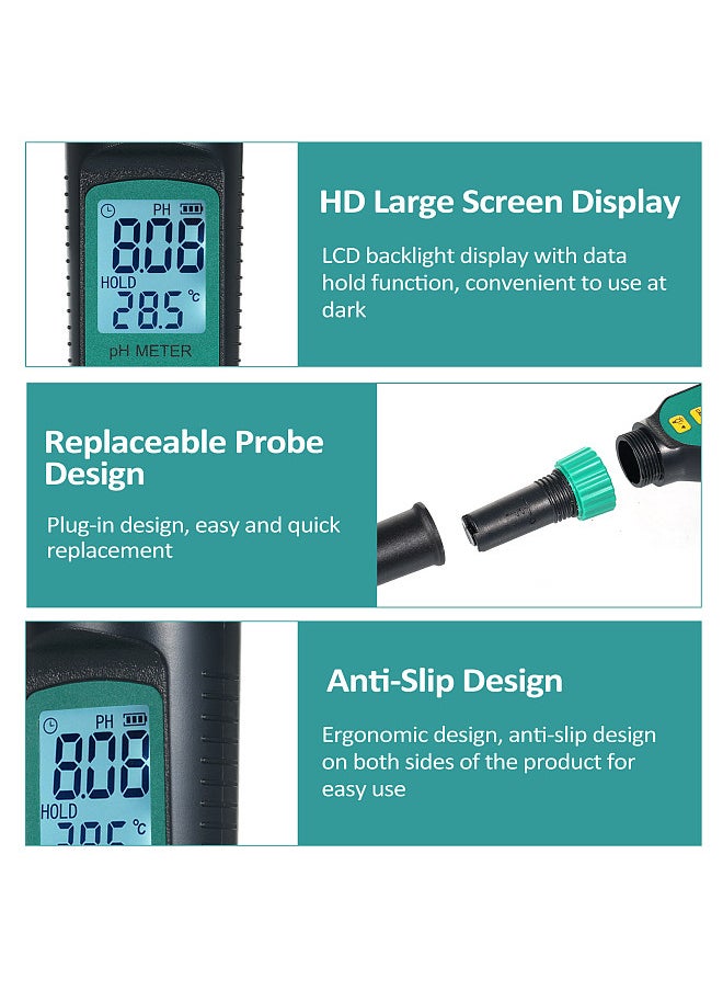 SMART SENSOR PH818F Pen Type pH Meter Portable pH Water Quality Tester Accurate Water Tester for Hydroponics Acidometer for Swimming Pool Hot Tub Aquariums Home Wine Brewing  - Image 5