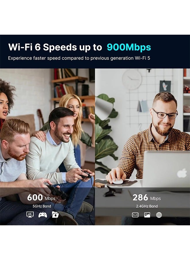 إكس ليفيل محول واي فاي USB لاسلكي بتقنية البلوتوث، محول واي فاي 6 USB صغير - Image 4