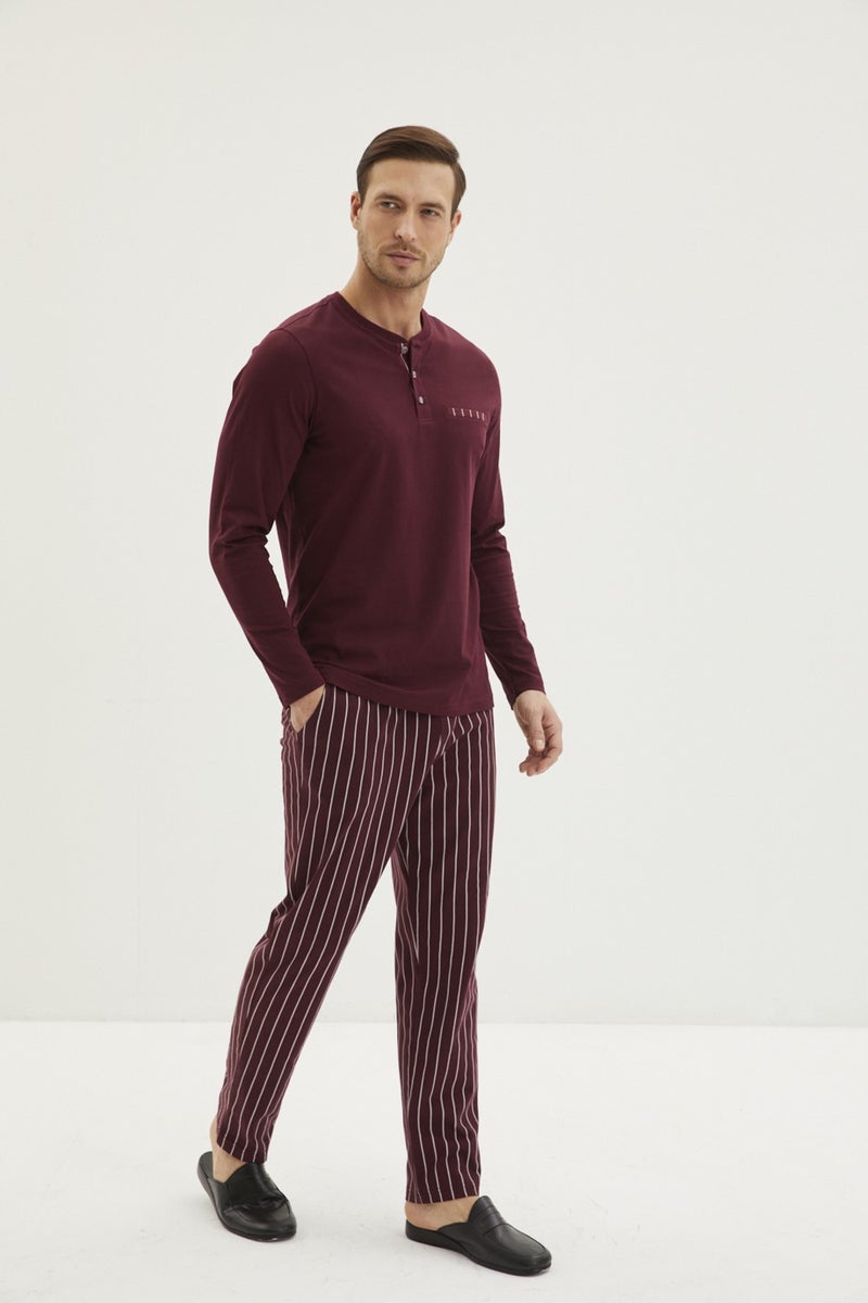 Kiğılı 3-Piece Knitwear Robe Striped Pajama Set  - Image 2