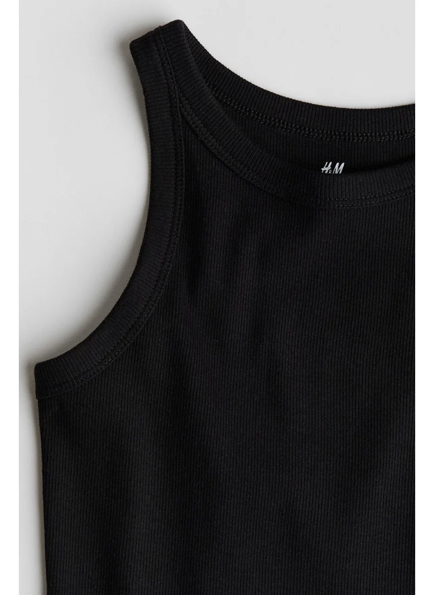 H&M Ribbed Cotton Vest Top