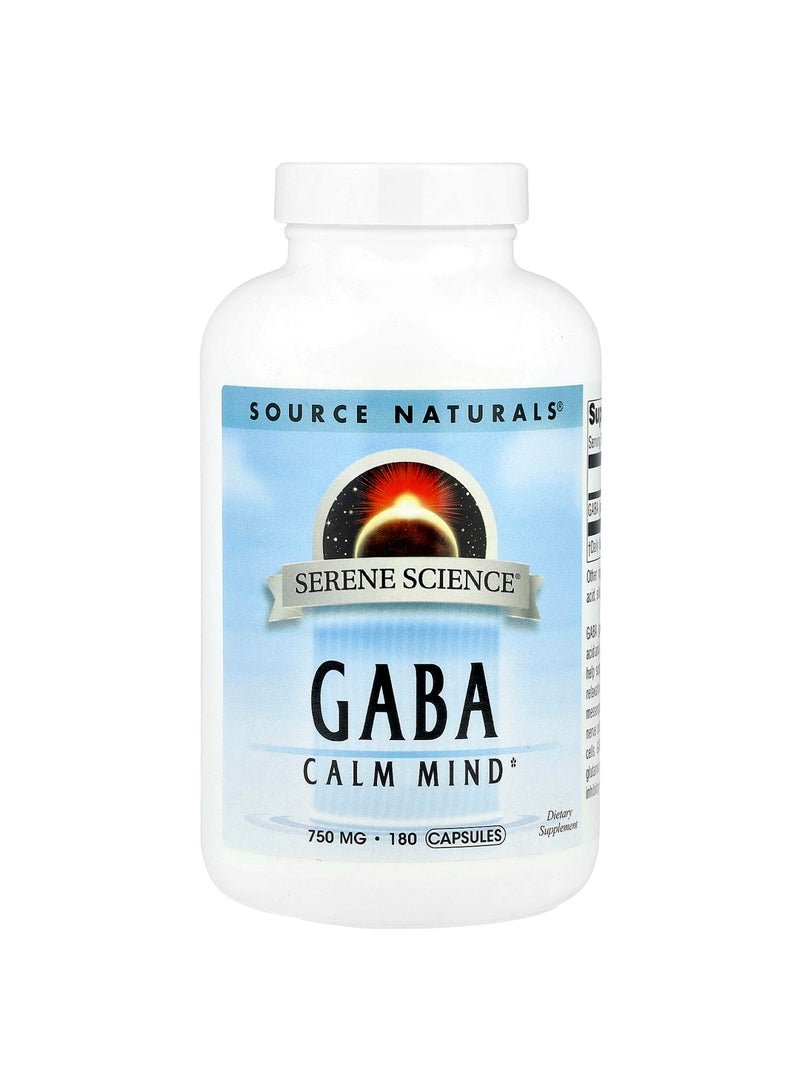 Source Naturals Serene Science®, GABA, 750 mg, 180 Capsules