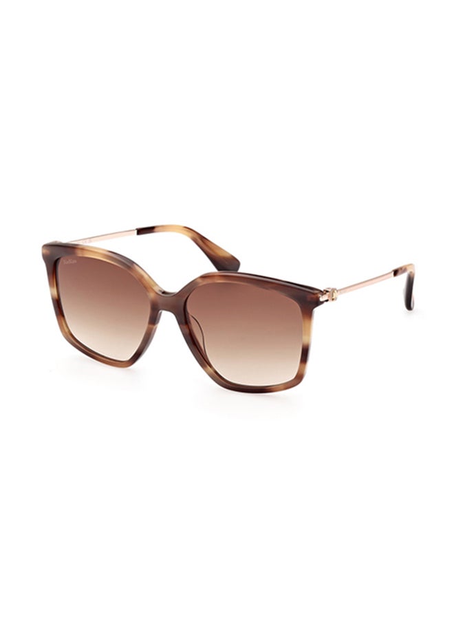 MaxMara Geometric Sunglasses For Women - Red Havana - Image 1