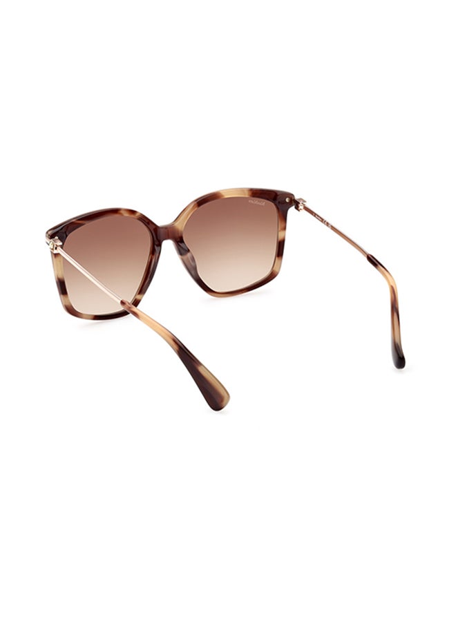 MaxMara Geometric Sunglasses For Women - Red Havana - Image 4