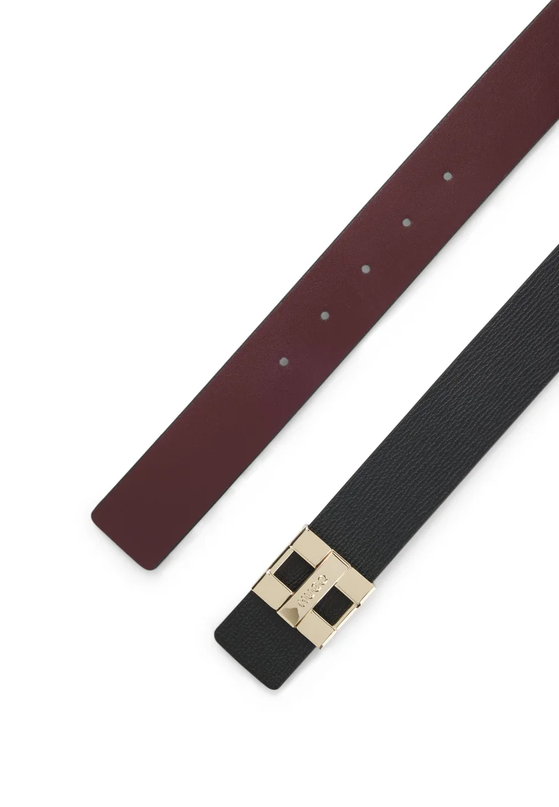 HUGO  Italian leather belt with metal logo letters for Women | Best Price UAE