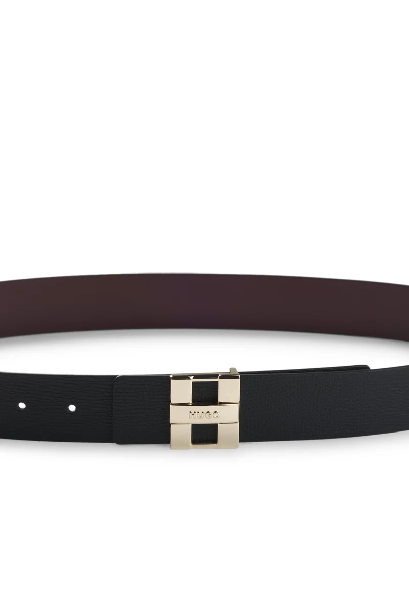 HUGO  Italian leather belt with metal logo letters for Women | Best Price UAE