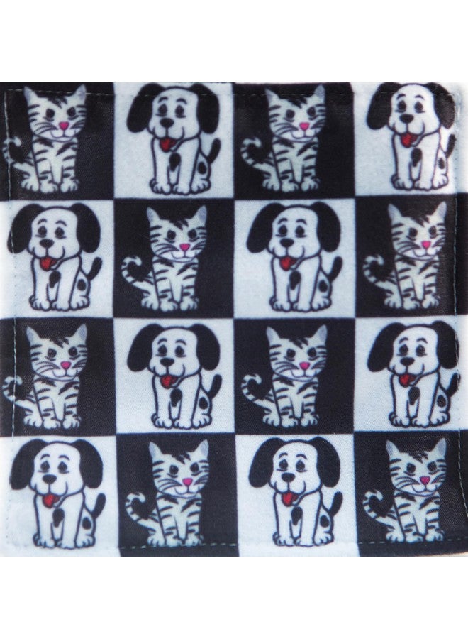 Baby Paper - 2 Pack of Crinkly, Sensory Toys, Black & White Stripe, Dog/Cat - Image 3