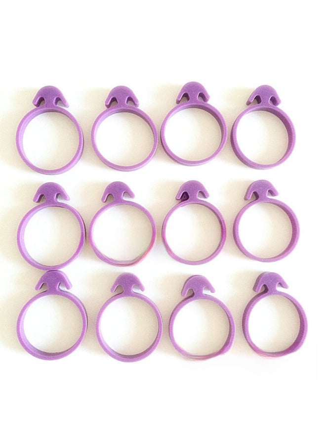 Generic New 12PCs Cream Piping Bag Sealing Loop Tie Silicone Material Non-rubber Band OPP Bag-Specifications:Bubble Shell Card Hardcover Plus 0.4 Yuan/set, 15g  - Image 2