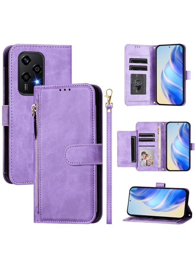S-TOP Case For Honor 200 Lite Global Multi-Card Slots Zipper Wallet Leather Phone Case - Image 1
