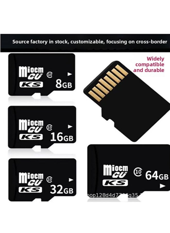 8G Memory Card 16G TF Card 32G Mobile Phone 128G Camera 64G Monitoring Driving Recorder SD-Color:Black (tf Card)-Capacity:32GB