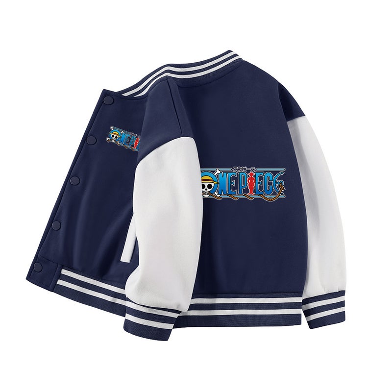Children'S Coat Boys Thin Velvet Casual Baseball Suit All-Match Handsome Top For Middle And Large Children - Image 3