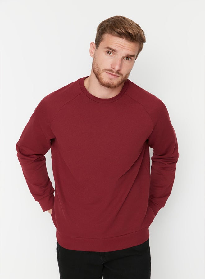 trendyol Claret Red Regular/Normal Cut Inside Polar Fleece/Warm Sweatshirt - Image 2