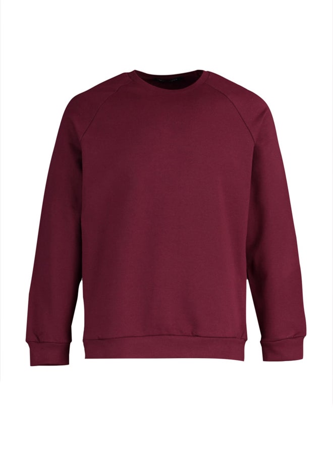 trendyol Claret Red Regular/Normal Cut Inside Polar Fleece/Warm Sweatshirt - Image 5