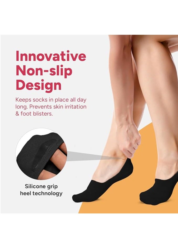 DUNISO 6 Pairs Women's Thin No Show Socks Non Slip Flat Boat Liner Sock - Image 5