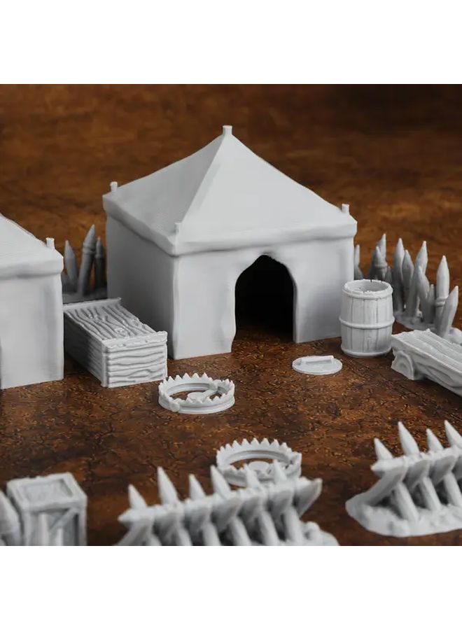 FF590 Camp Defense Model Realistic Terrain Bundle DND Miniature Camp Defense Set - Image 5