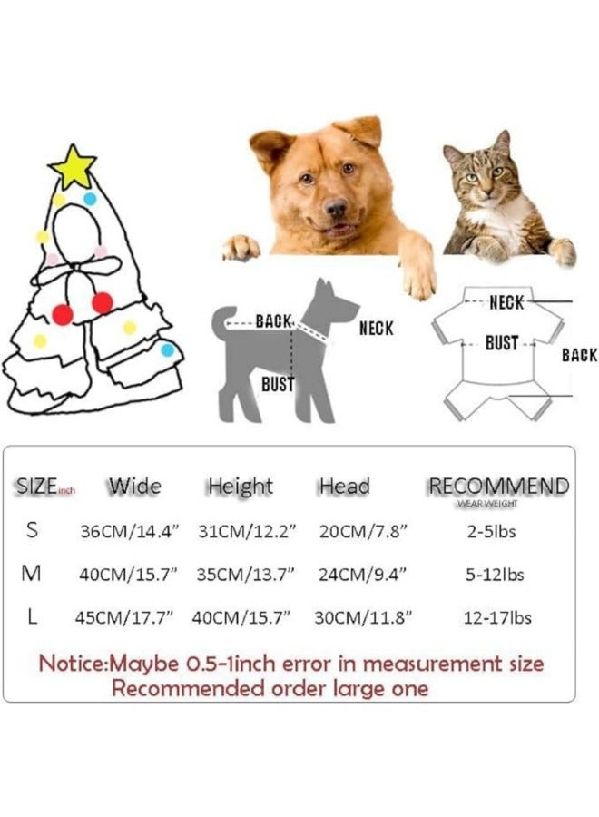 GGEROU زي حيوانات أليفة للكلاب والقطط، عباءة حيوانات أليفة مع بومبوم، كيب مهرجان للكلاب والقطط مع قبعة كوسبلاي، أخضر - Image 2