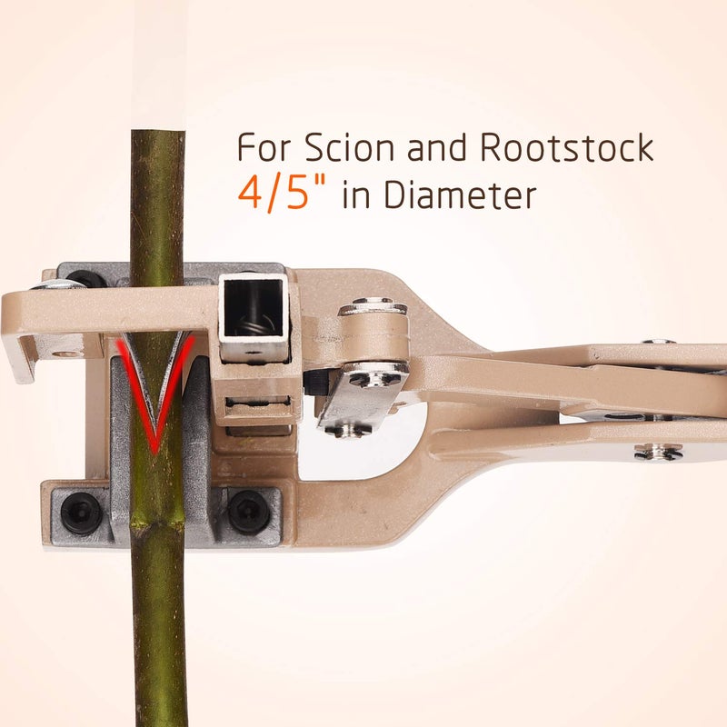 FUNTECK V-Cut Grafting Tool for Large Branches Full Metal Body with SK5 Blade Ideal for Fruit Tree Grafting - Image 2