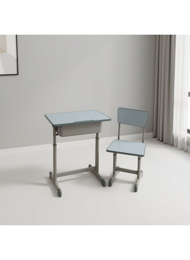 SMART HOME Children's study desk, children's educational desk composed of study table and chair, study desk and chair made of iron and fiber - Image 4