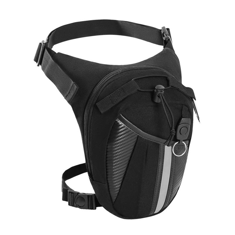 WOSAWE Drop Leg Bag 8.5" x 7.5" x 3.9" Ripstop Oxford Fabric Motorcycle Bag - Adjustable Waist and Thigh Straps Waist Pack for Men - Image 1