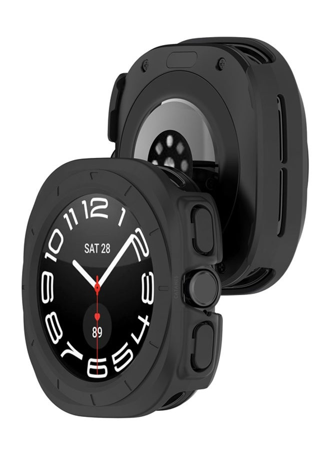 CATANES - (for Samsung Galaxy Watch 7 Ultra) Case Hard PC Bumper Set Frame protection around The perimeter, not covering The screen Black - Image 1
