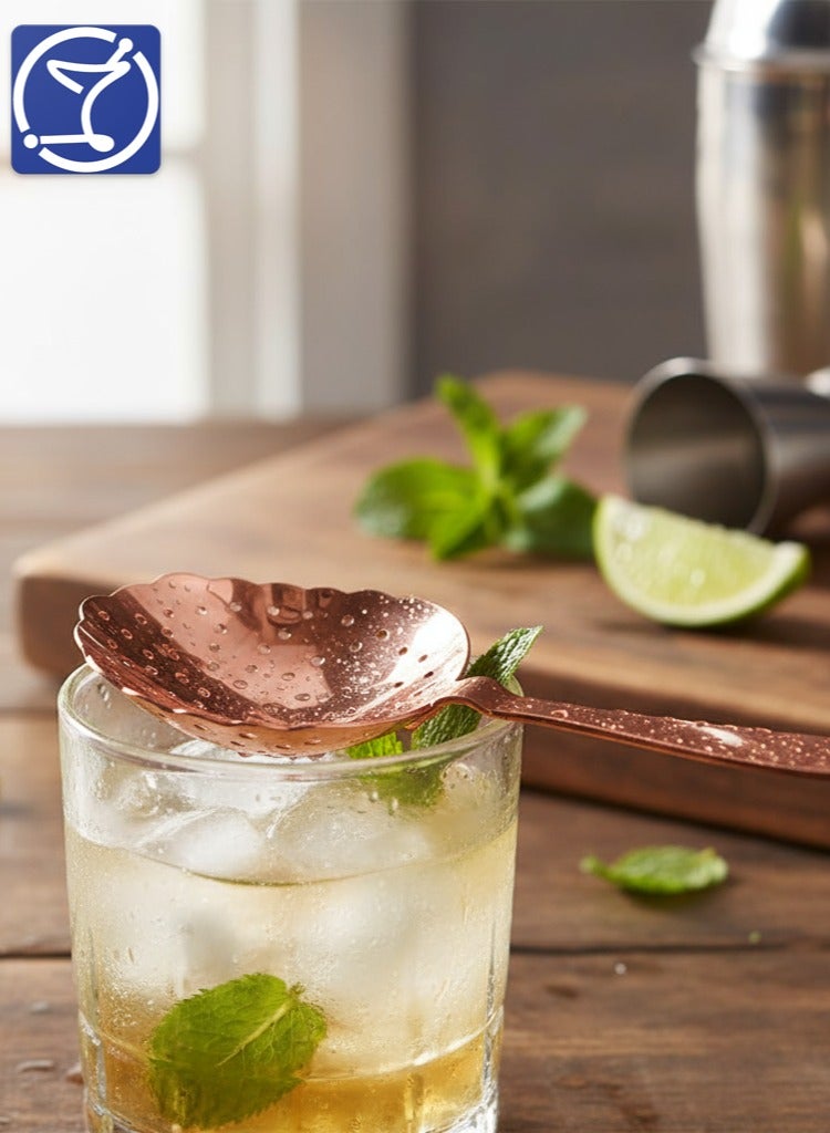 بار بروس مصفاة قفل جوليپ فاخرة من الستانلس ستيل، مطلية بالنحاس، فلتر مشروبات أنيق، أداة مطبخ متينة - Image 3