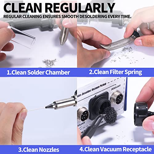 YIHUA 948-II 4 in 1 Hot Air Rework Soldering Iron and Desoldering Suction Tin Gun Station with Suction Pick Up Pen °F /°C - Image 5