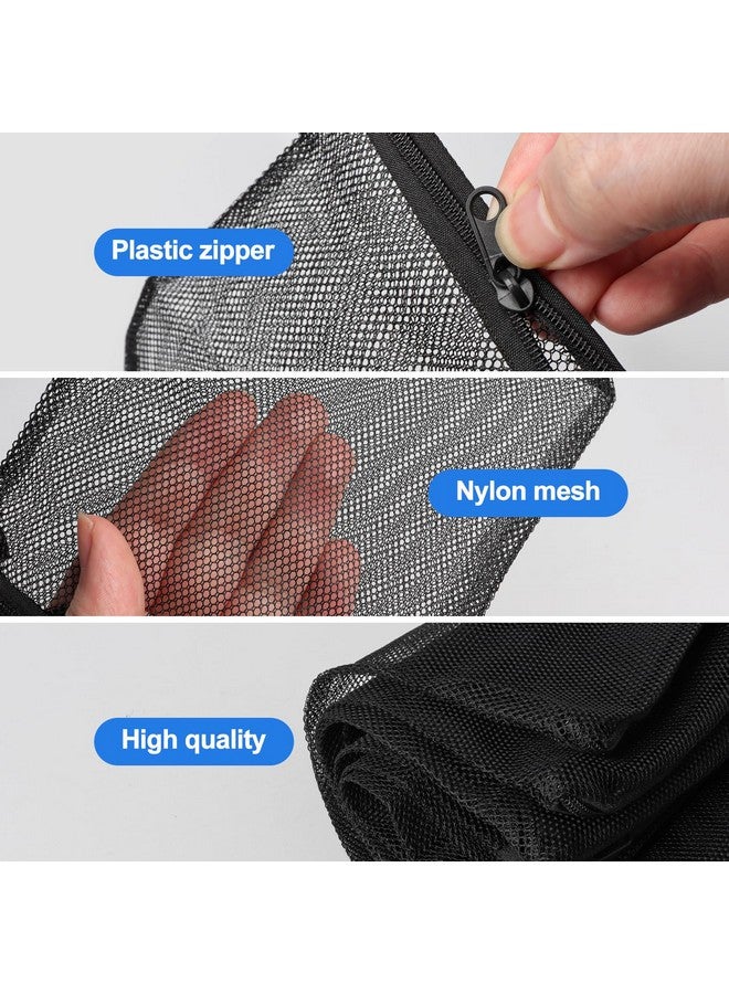 SBYURE SBYURE 20pcs Aquarium Filter Media Bags 8x6inch Fine Mesh Bags Reusable Filter Bags with Plastic Zipper for Biospheres,Ceramic Rings(Black)  - Image 3