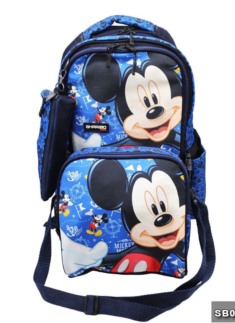 Gharibo Bags - School backpack with lunch bag Size 17 model 26 Mickey Mouse - Image 1