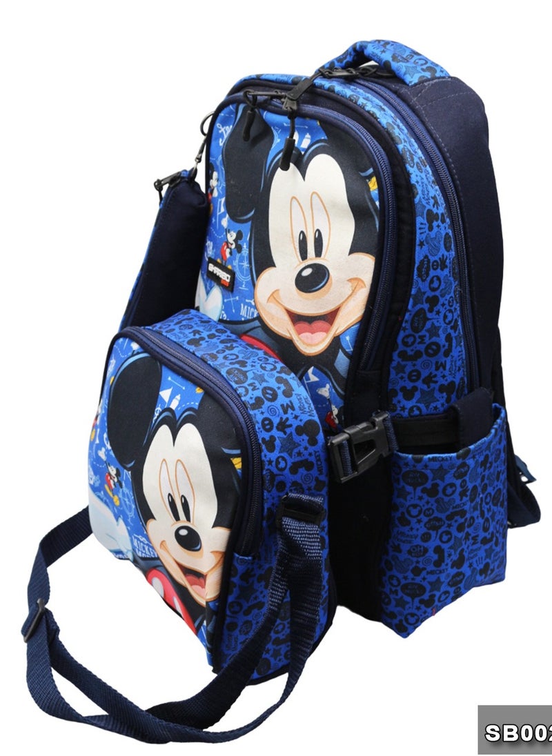 Gharibo Bags - School backpack with lunch bag Size 17 model 26 Mickey Mouse - Image 1