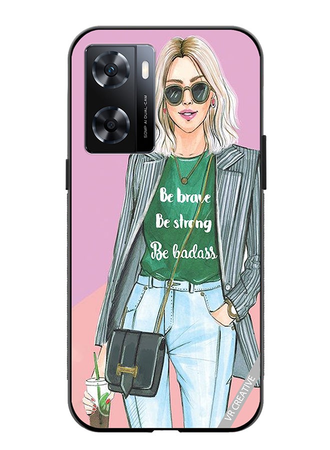 VR CREATIVE Protective Case Cover For Oppo A57/A77s Be Brave Be Strong Design Multicolour - Image 1