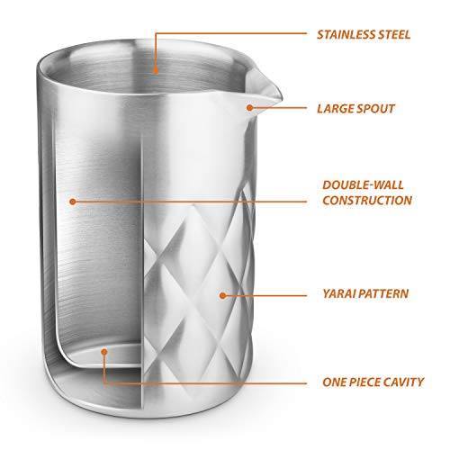 Final Touch Double-Wall Stainless Steel Yarai Cocktail Mixing Pitcher (GMP129) - Image 4