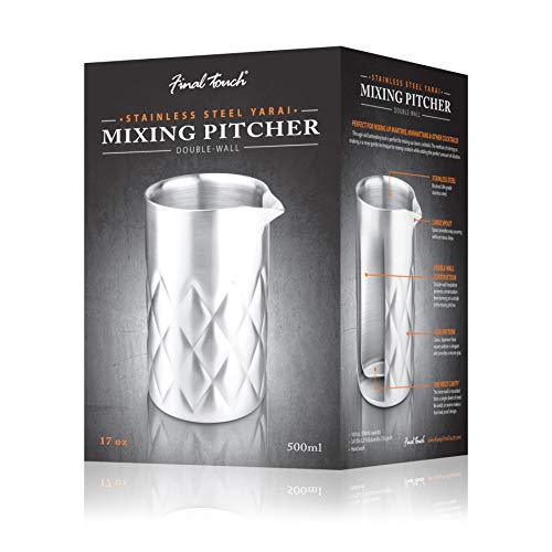 Final Touch Double-Wall Stainless Steel Yarai Cocktail Mixing Pitcher (GMP129) - Image 5