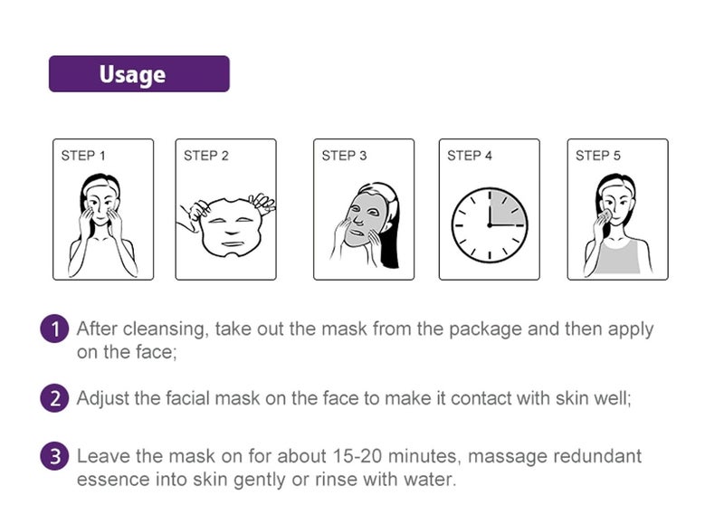 Mond'sub MONDSUB Lavender Soothing  Firming Facial Mask Sheets  Pack of 6 x 20ml - Image 5
