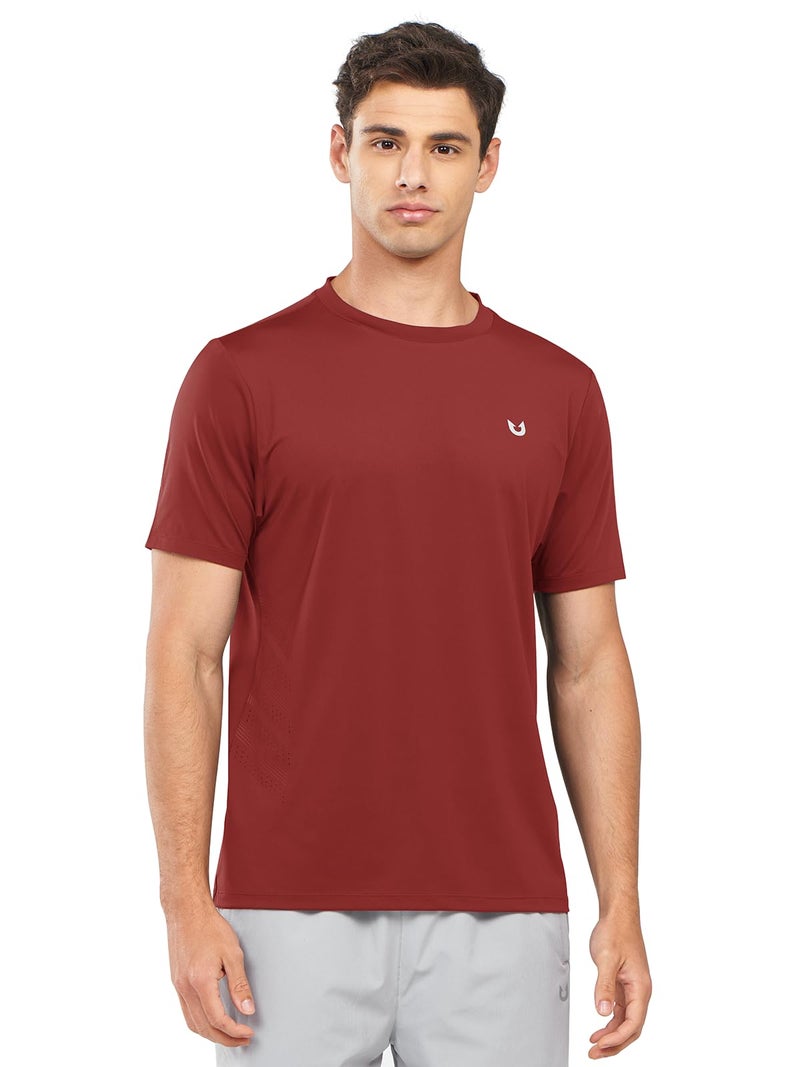 NORTHYARD Breathable 2.0â„¢ Men's Athletic Workout T-Shirt REDOCHRE-L - Image 2