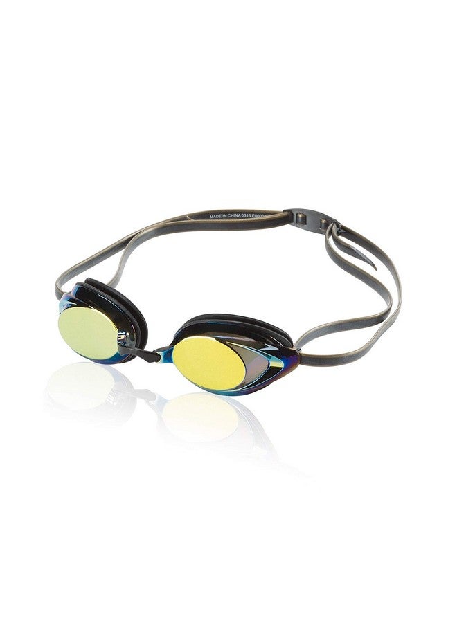 speedo نظارات سباحة للجنسين من فانكويشر 2.0 عاكسة باللون الأسود والذهبي - Image 1