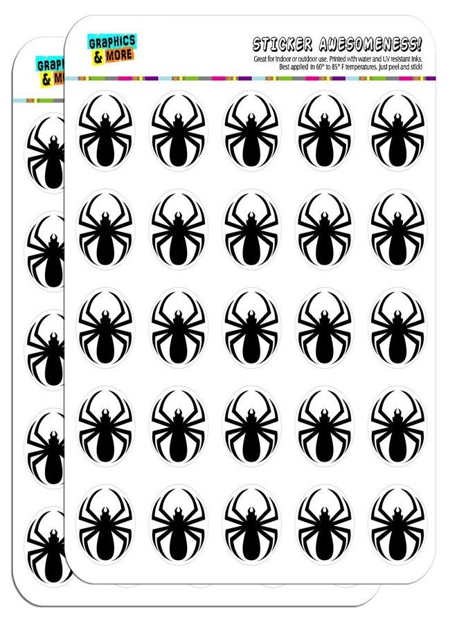 GRAPHICS & MORE Spider Black Widow 1" Planner Calendar Scrapbooking Crafting Stickers - Clear - Image 1
