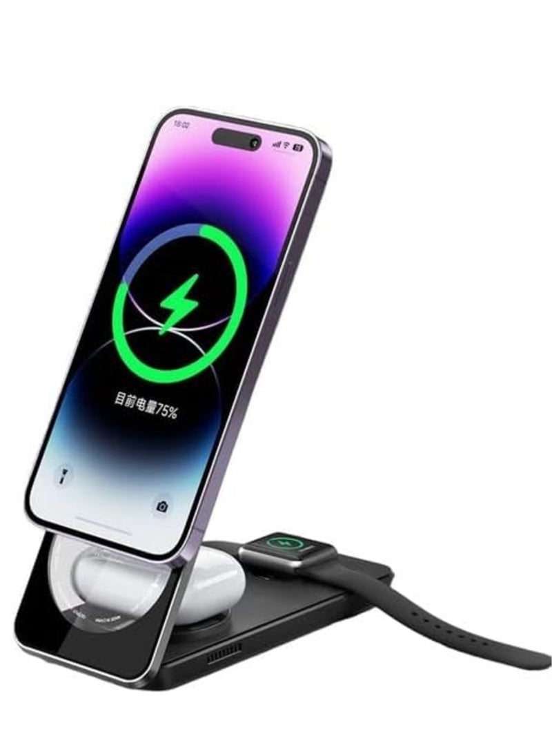 Mcdodo CH-1151 3-in-1 Wireless Charger - Black - Image 4