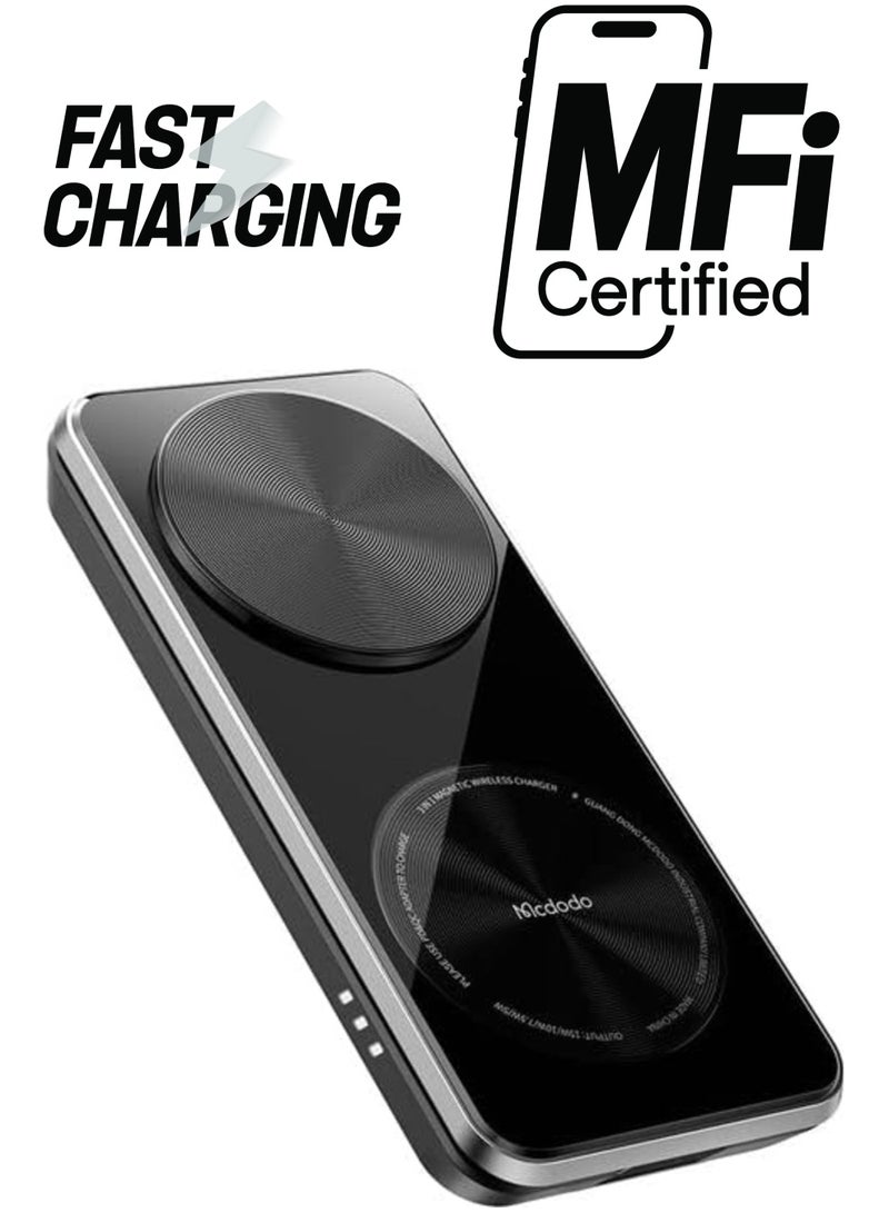 Mcdodo CH-1151 3-in-1 Wireless Charger - Black - Image 1