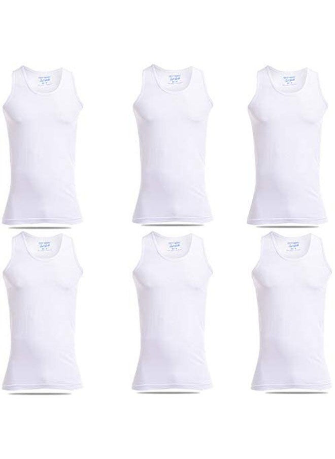 COTTONIL Plain Basic Scoop Neck Sleeveless Undershirts Pack Of 6 