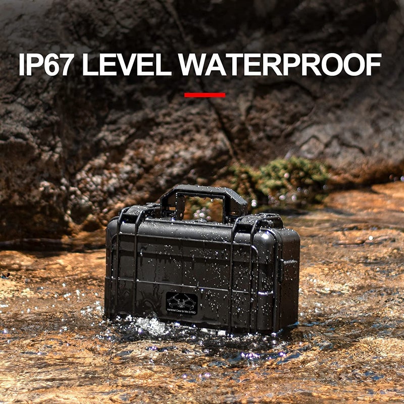 Careflection Waterproof Hard Carrying Abs Double Layer Case-Can Hold Tablets,Landing Pad,Tablet Holder and Other DJI Accessories for DJI Mavic Air 2 / Air 2S (Abs), Black - Image 4