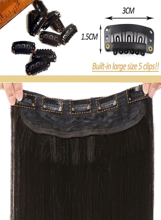 Artifice 5 Clip Straight Clip in Hair Extensions for Women Natural Soft Clip on Extensions Synthetic Thick Hairs for Any Event for Girls Hair Extension Natural Dark Brown 26 INCH - Image 5