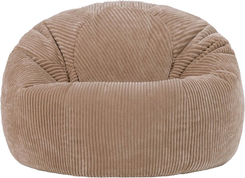 ICON Kingston Cord Bean Bag, Mocha Brown, Large Adult Bean Bag Chair with Filling Included, Comfy Chair, Pouffe Footstool, Living Room Furniture, Bedroom Furniture - Image 5