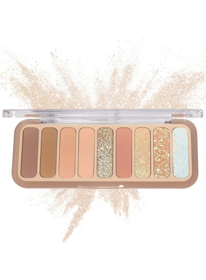 Sumeitang SUMEITANG Naked Eyeshadow Palette 9 Colors Neutral Nude Matte Shimmer Glitter Eye Shadow Pallet High Pigmented Ultra-Blendable Naturing-Looking Waterproof Long Lasting Makeup Palette - Image 1