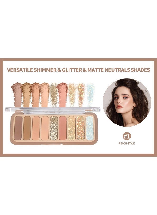 Sumeitang SUMEITANG Naked Eyeshadow Palette 9 Colors Neutral Nude Matte Shimmer Glitter Eye Shadow Pallet High Pigmented Ultra-Blendable Naturing-Looking Waterproof Long Lasting Makeup Palette - Image 4