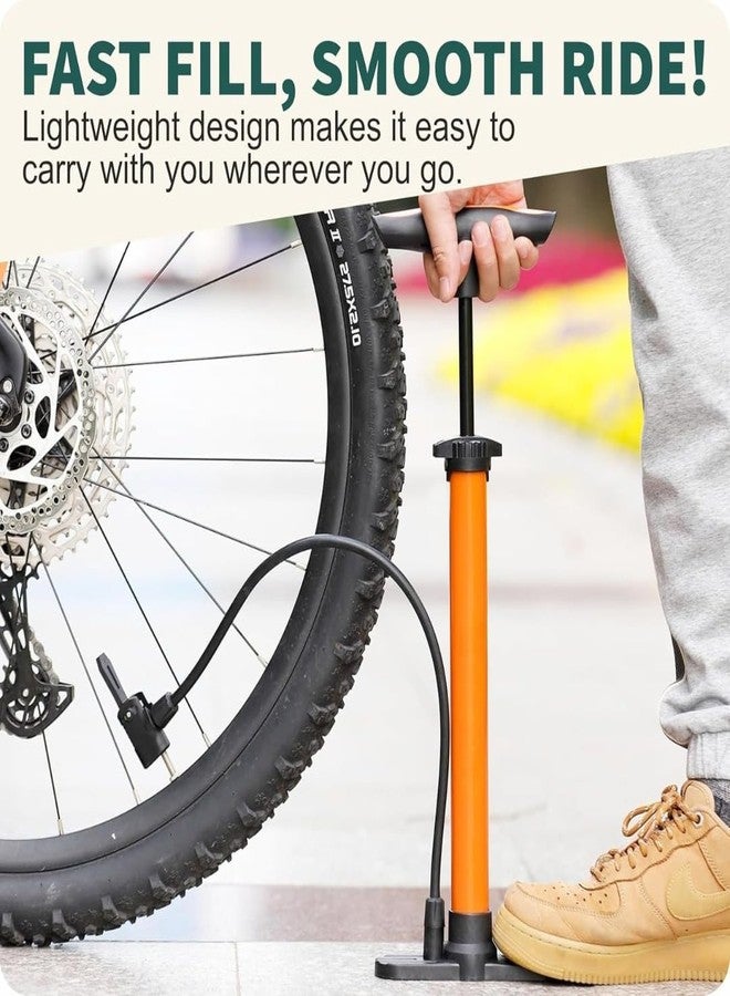 ShopiMoz Cycle Pump for Bicycle High Pressure Airpump for Football, Balloon for Quick Inflation for Tyre Inflator with Needle Portable Air Pump for Bicycle, Balls - Image 2
