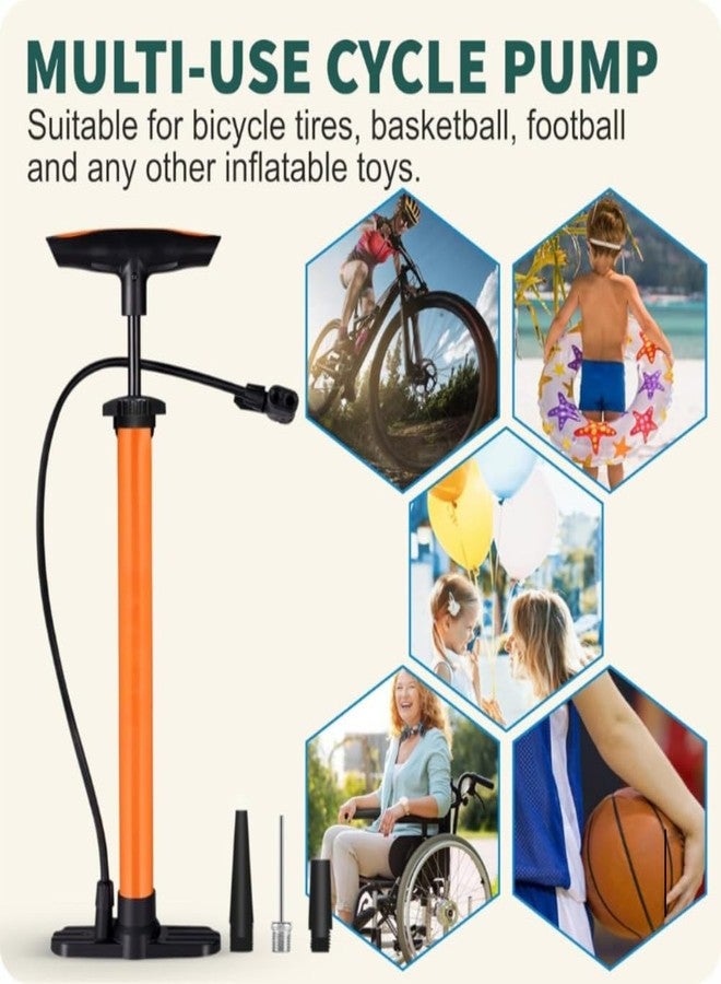 ShopiMoz Cycle Pump for Bicycle High Pressure Airpump for Football, Balloon for Quick Inflation for Tyre Inflator with Needle Portable Air Pump for Bicycle, Balls - Image 4