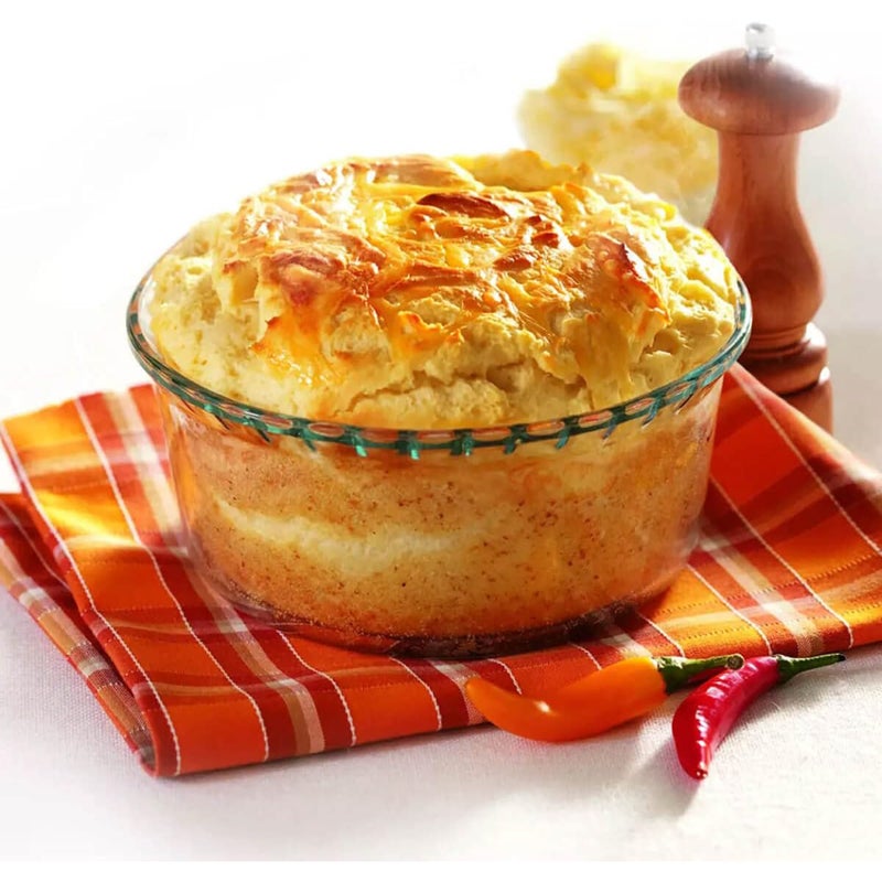 Marinex Large Glass SoufflÃ© Dish 2.4L  Extra-Large Heat-Resistant Bakeware, Oven Safe Transparent Bakeware for Lasagna, Cakes, Brownies, Roasting & Casseroles  Heat Resistant Durable Glass Dish for Home & Kitchen - Image 3